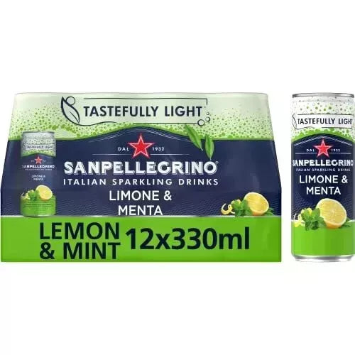 San Pellegrino Limone E Menta (Lem & Mint ) 12 x 330ml Cans