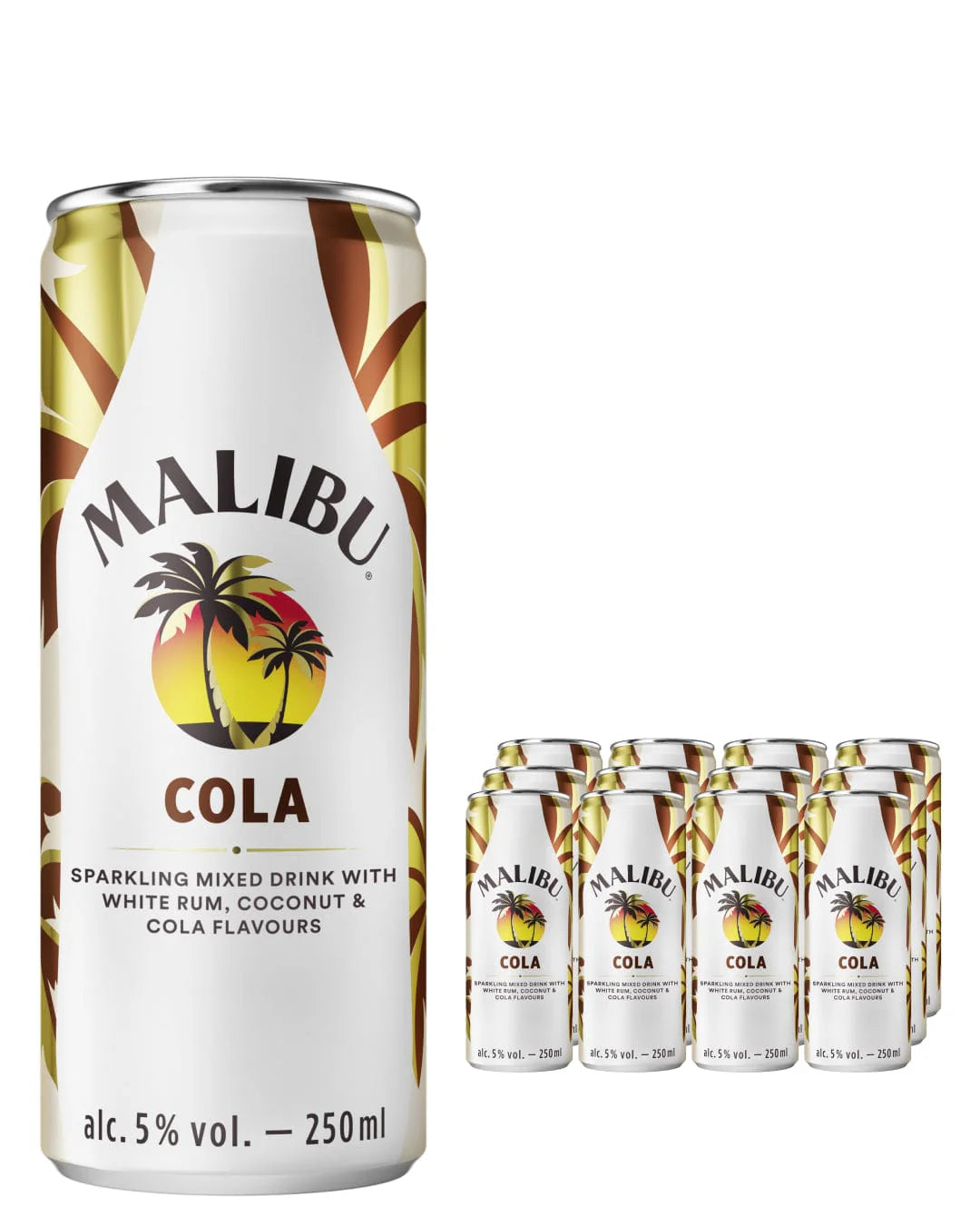 Malibu & Cola Cans 12 x 250ml