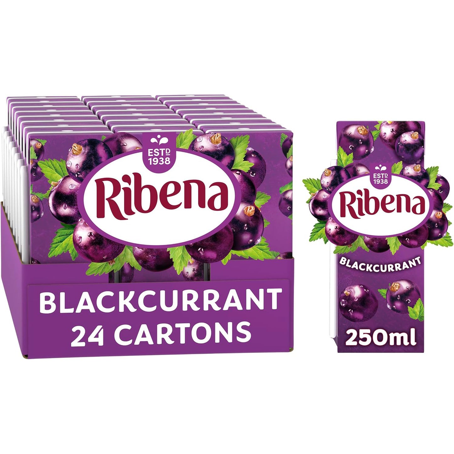 Ribena Blackcurrant 24 x 250ml Cartons