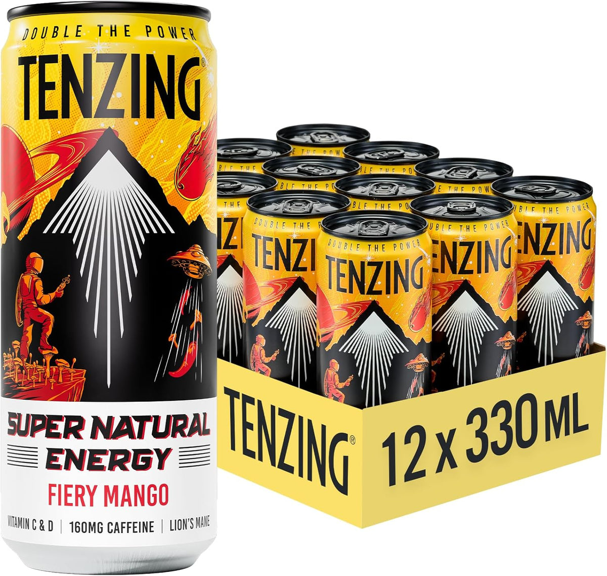 Tenzing Fiery Mango Energy Drink 12x 330ml