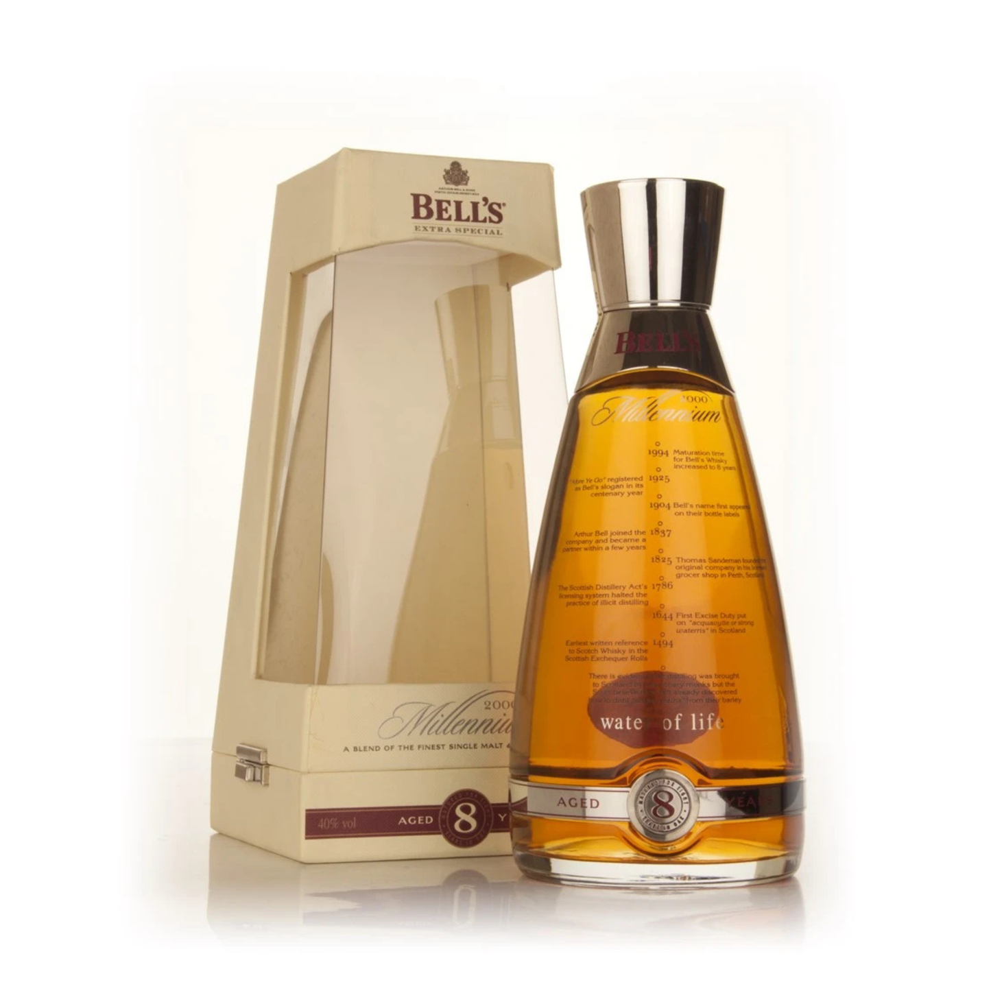 Bells Original 2000 Glass Millennium Decanter Whisky 70cl