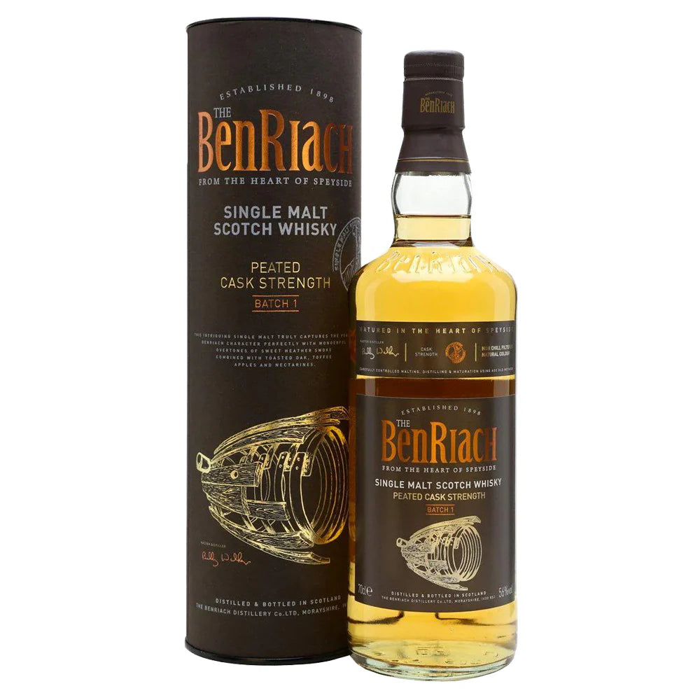 BenRiach Peated Cask Strength Batch 1 Whisky 70cl