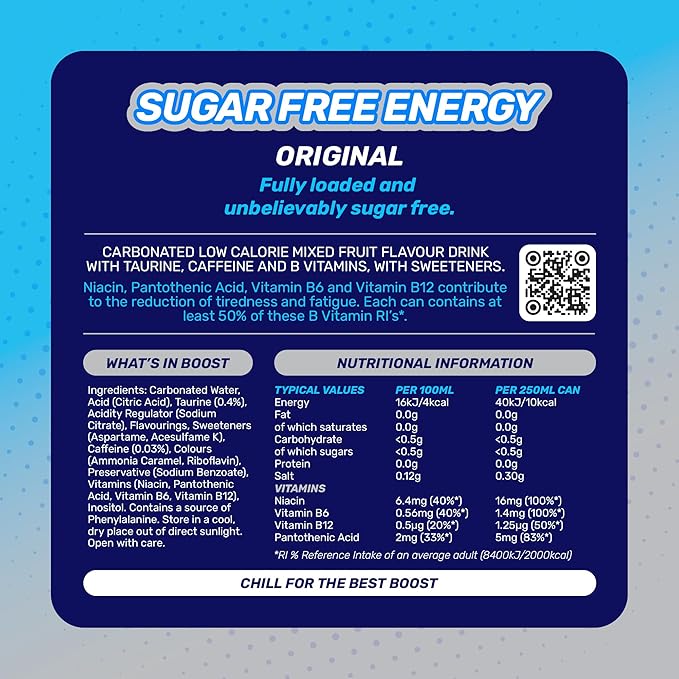 Boost Energy Sugar Free 75p