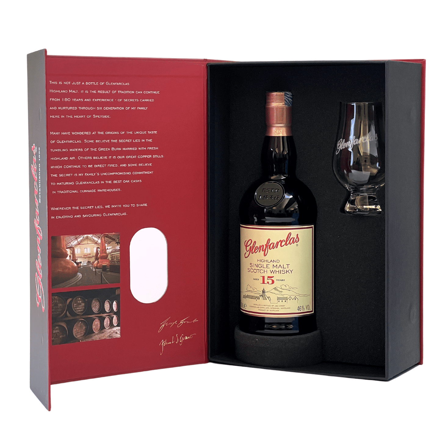 Glenfarclas 15 Year Whisky 70cl Gift Set