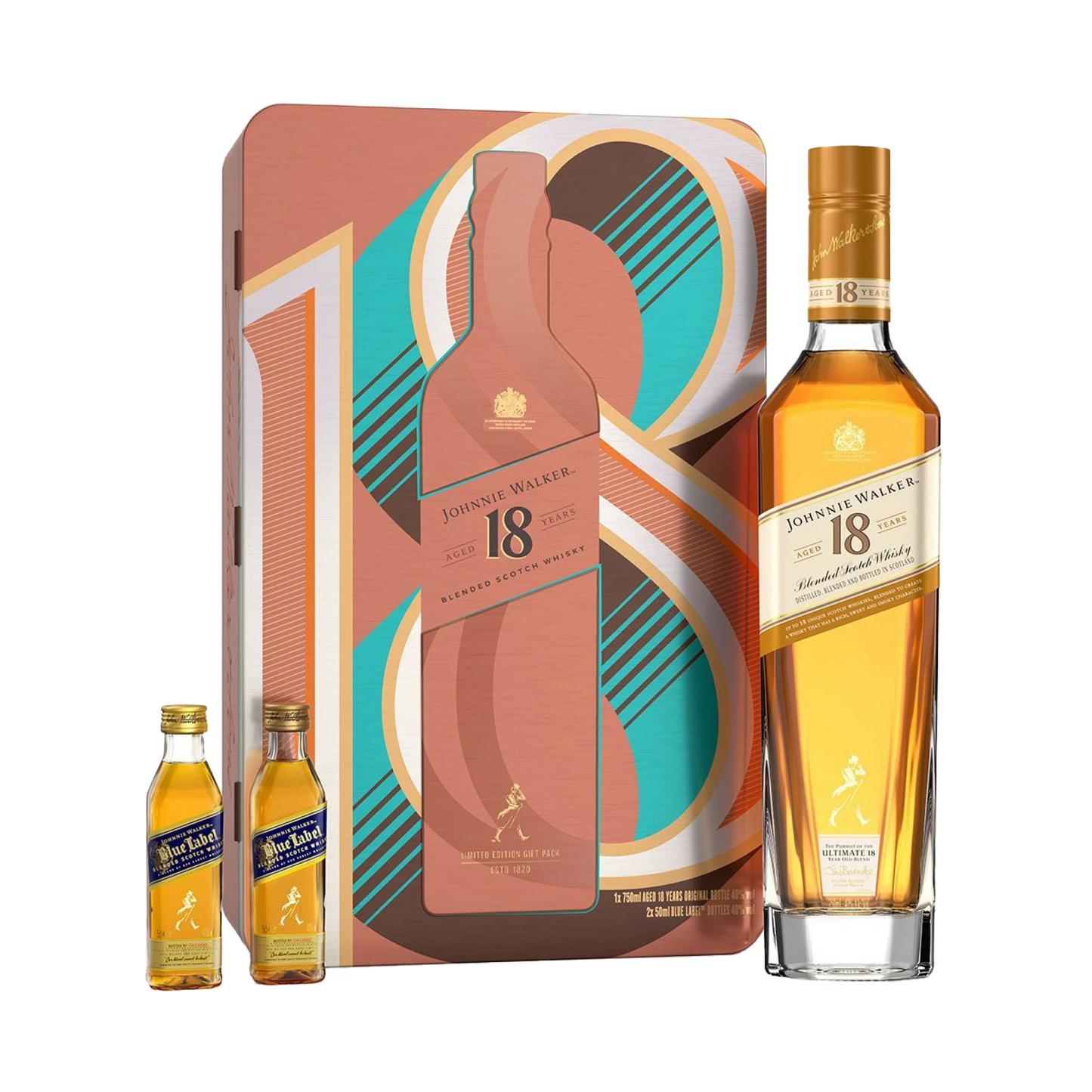 Johnnie Walker 18 Year Whisky 70cl Gift Set