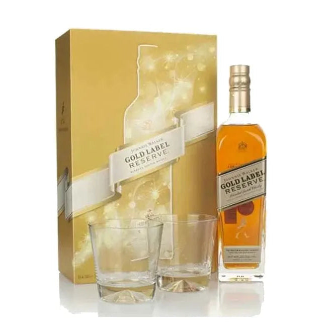 Johnnie Walker Gold Label Reserve Whisky 70cl Gift Set