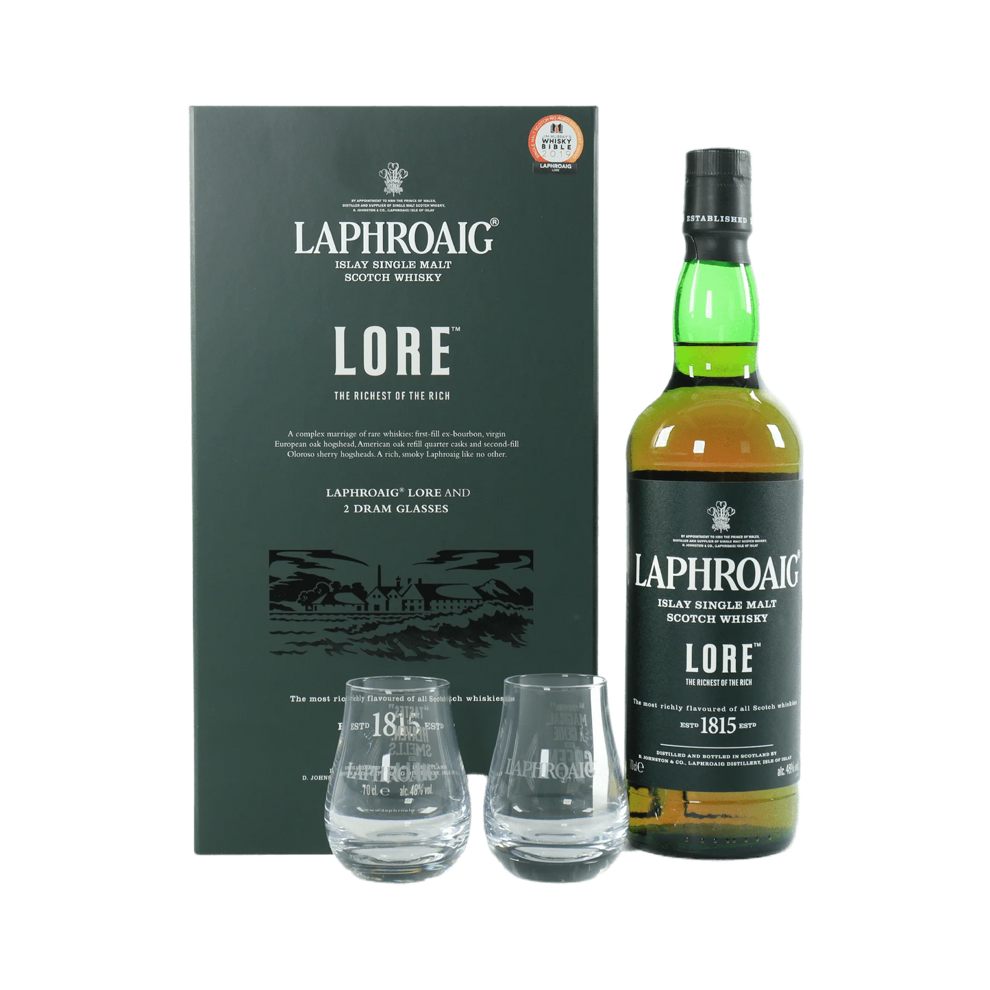 Laphroaig Lore Whisky 70cl Gift Pack