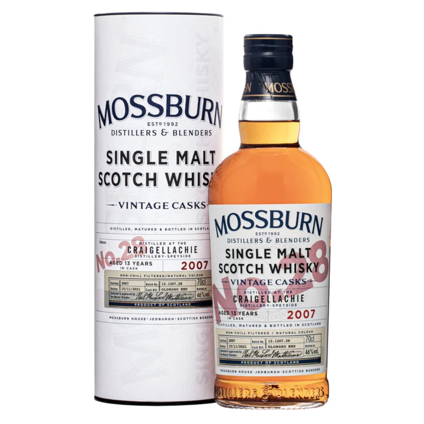 Mossburn No28 Craigellachie 2007 13 Year Whisky 70cl