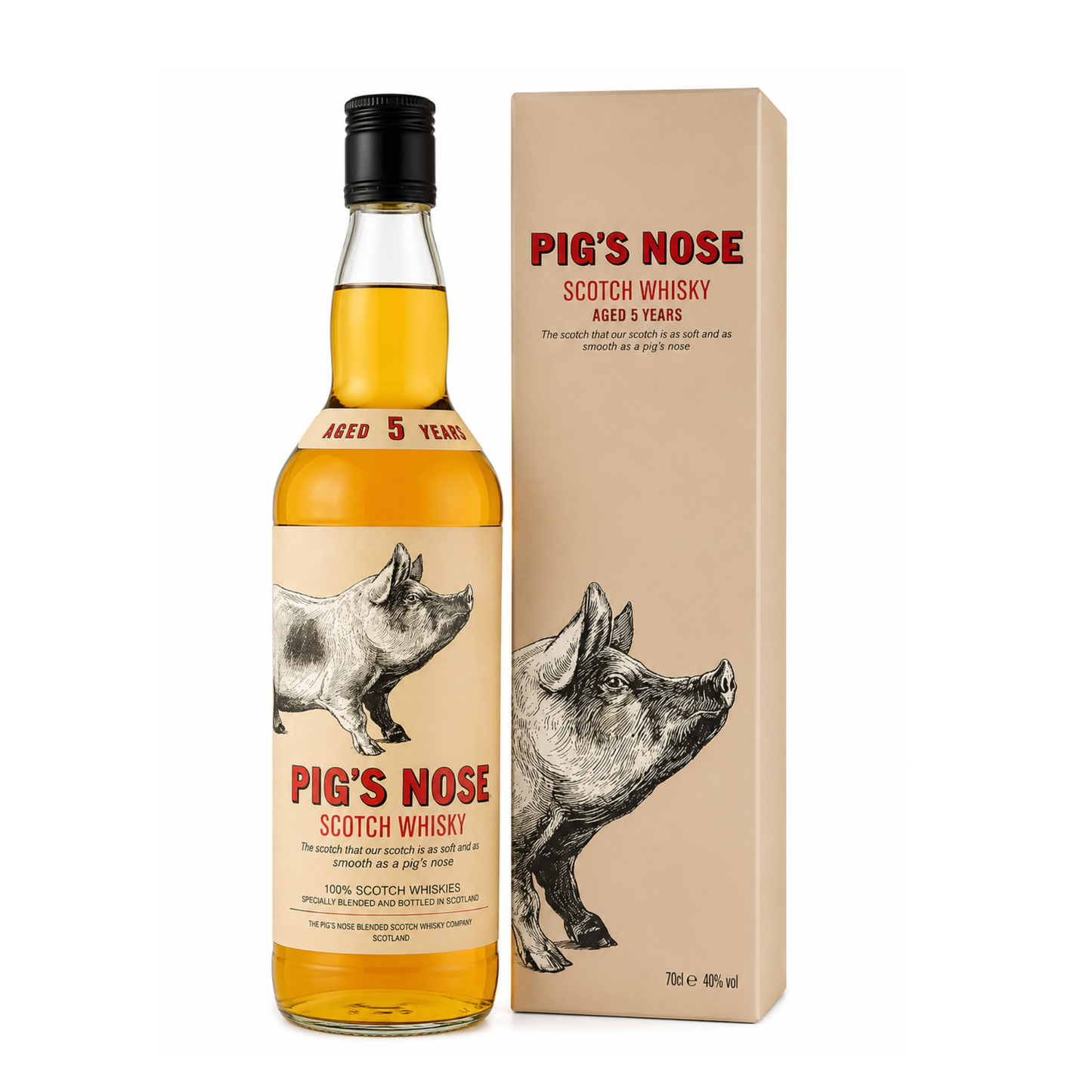 Pigs Nose 5 Year Whisky 70cl