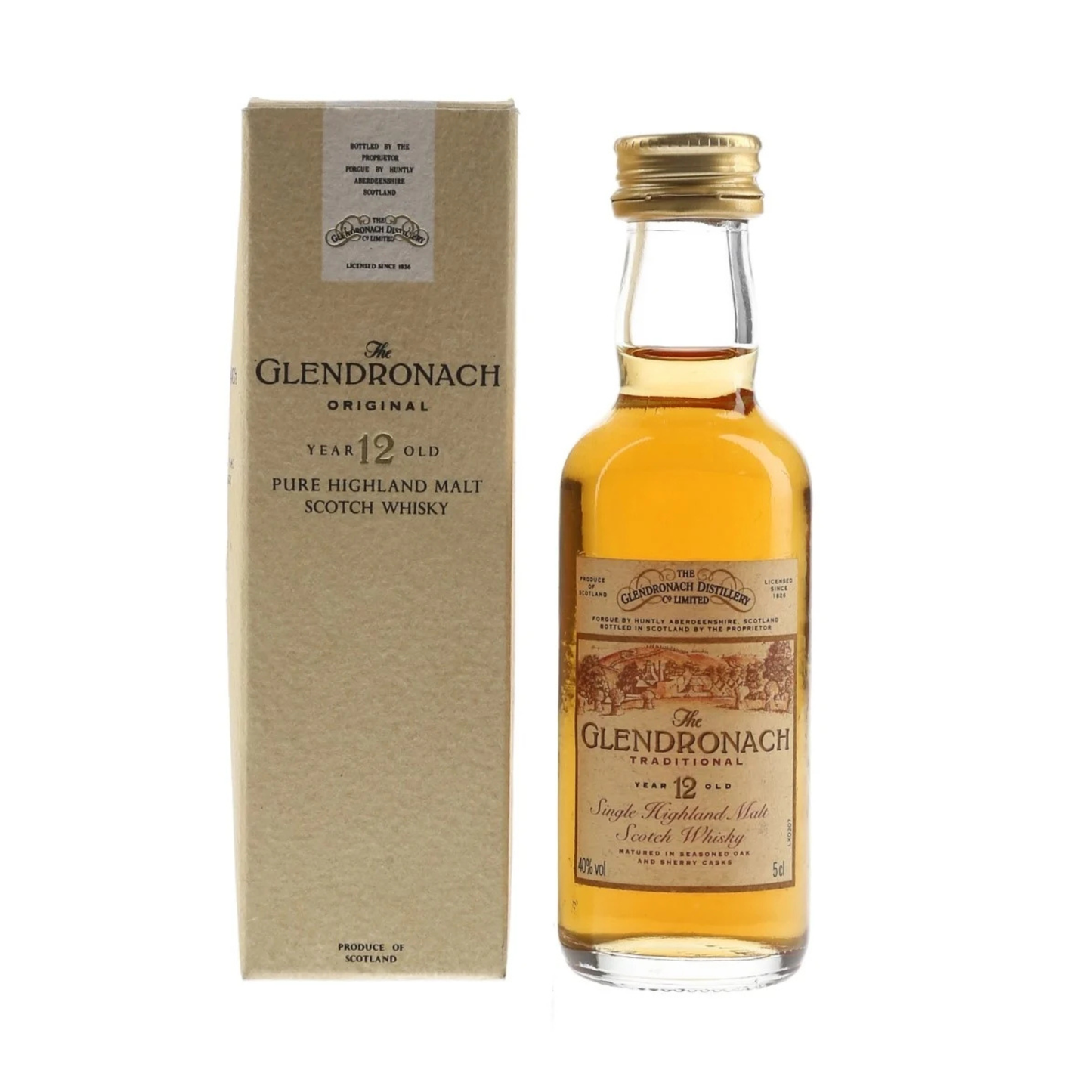The GlenDronach Original 12 Year Whisky 5cl Miniature