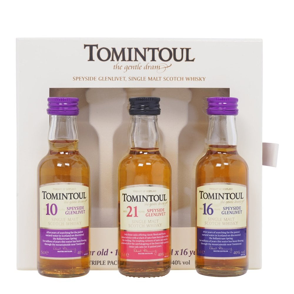 Tomintoul Collection of Whiskies 3x 5cl Miniature Taster Gift Pack