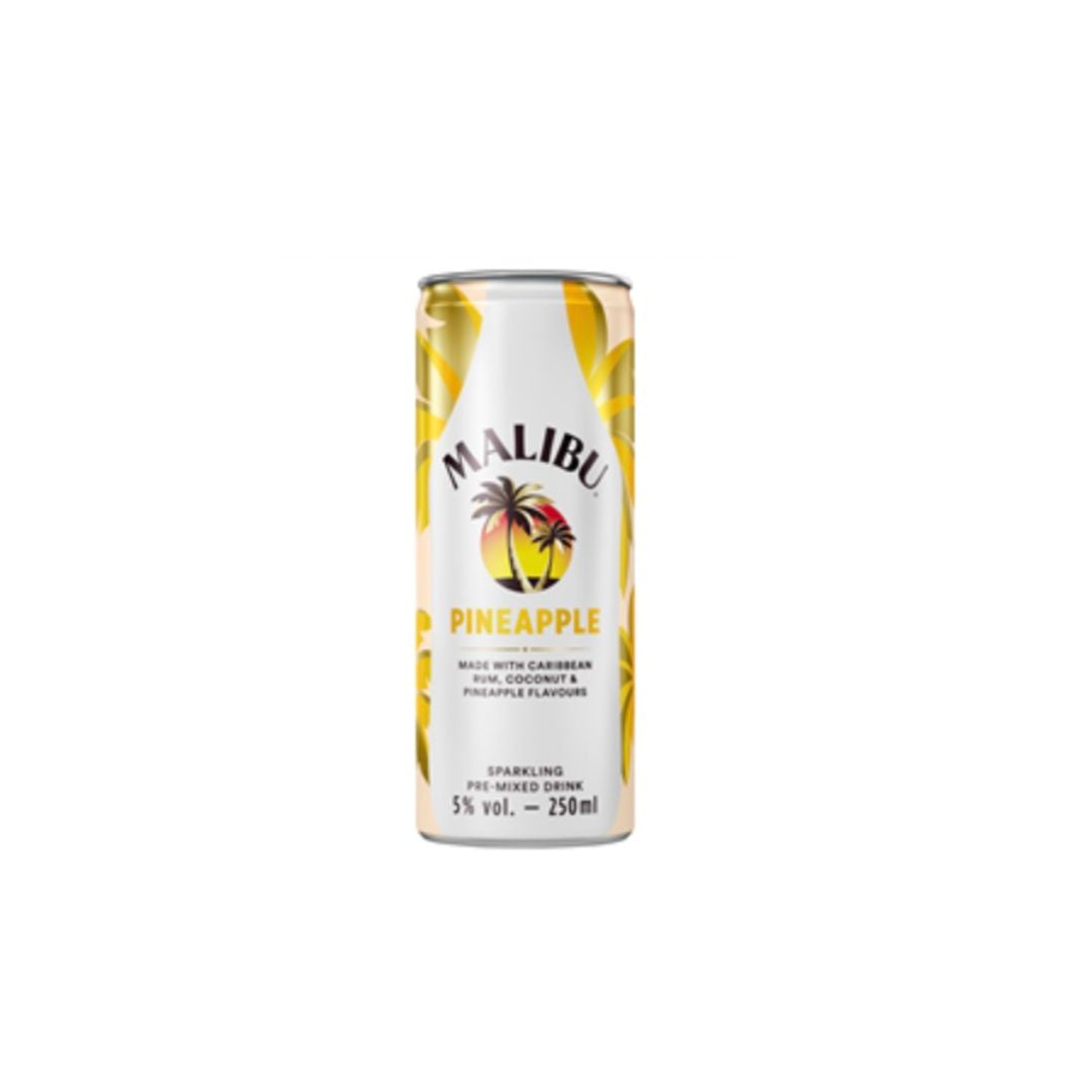 Malibu & Pineapple PMP Cans 12 x 250ml
