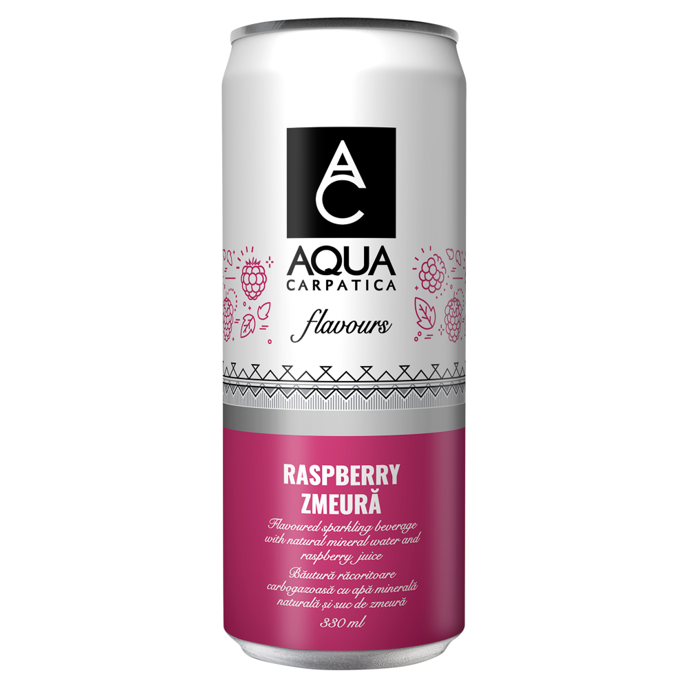 AQUA Carpatica Raspberry Flavoured Sparkling Water 24x 330ml