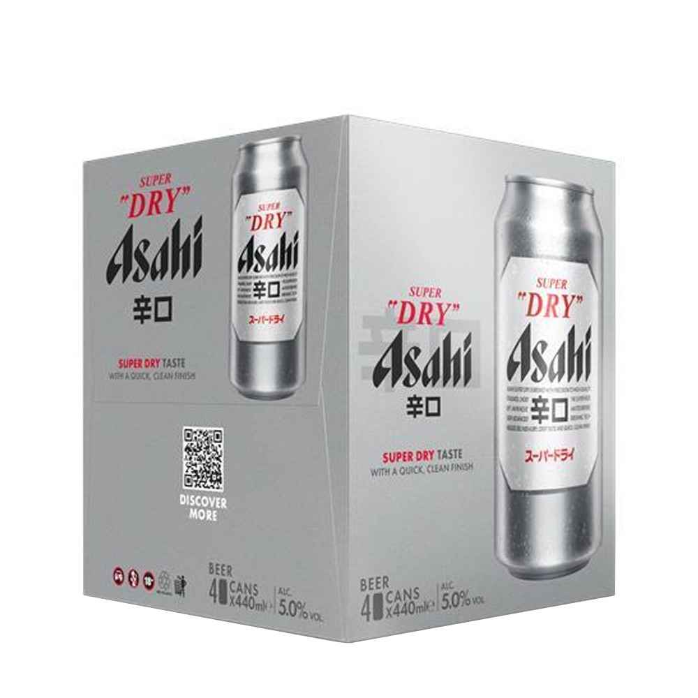 Asahi Super Dry Premium Lager 24x 440ml Cans