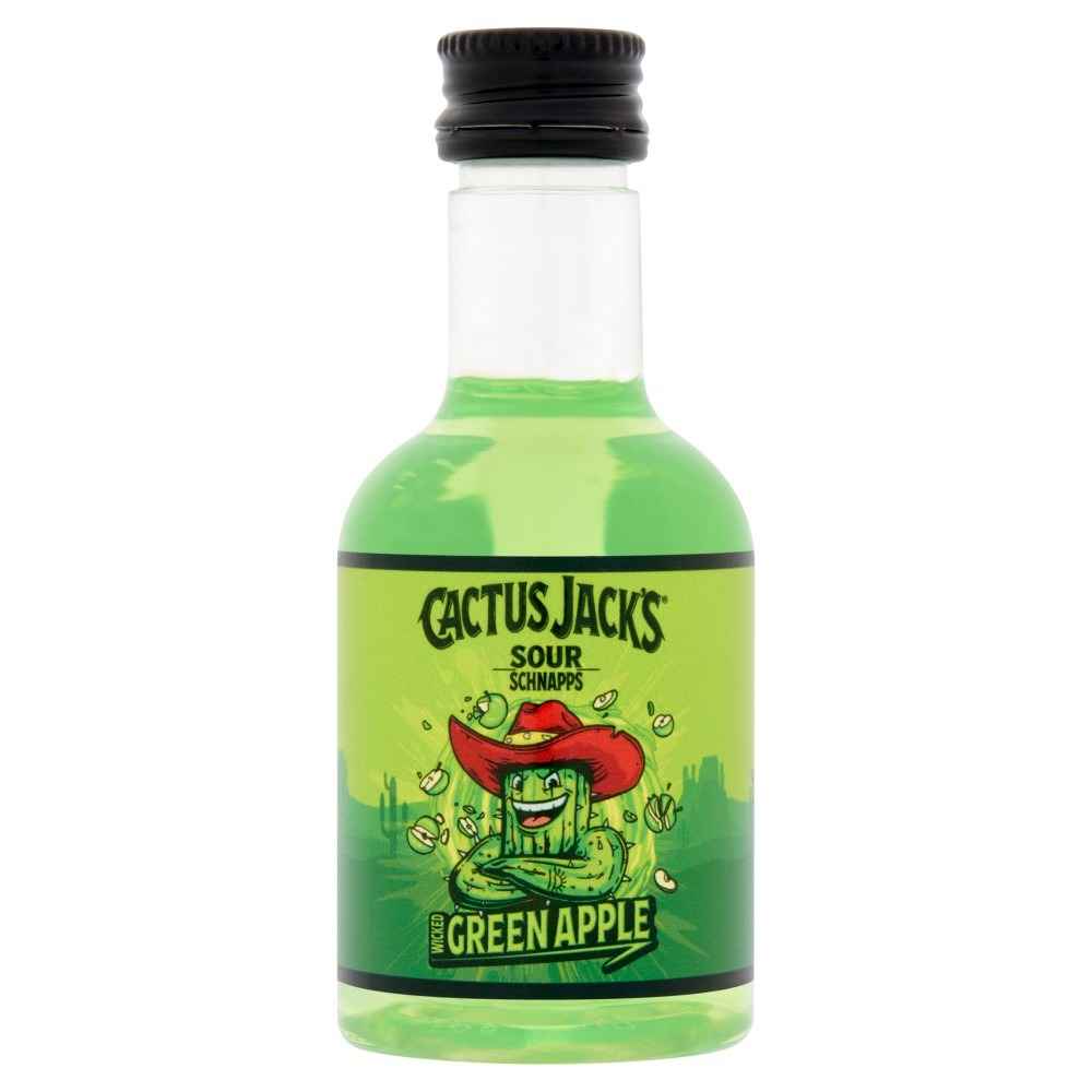 Cactus Jack Wicked Green Apple Sour Schnapps 5cl Miniature