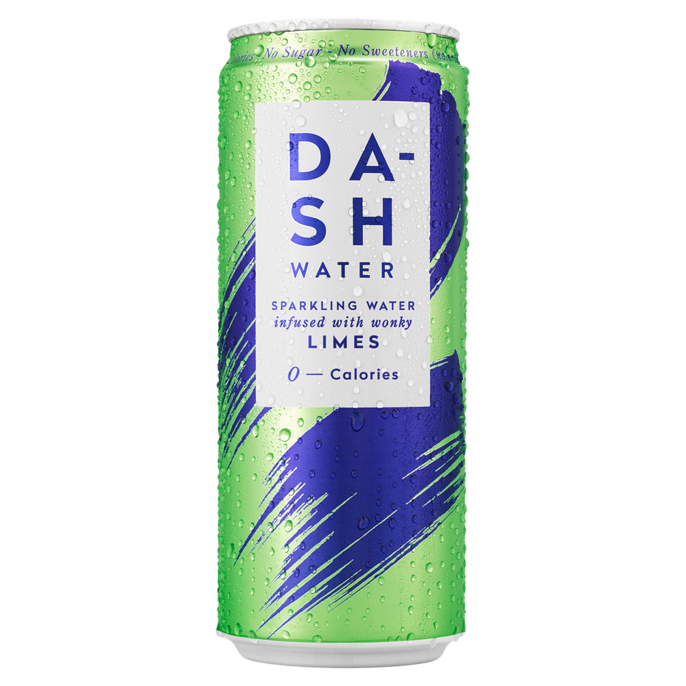 DASH Lime Flavoured Sparkling Water 24x 330ml