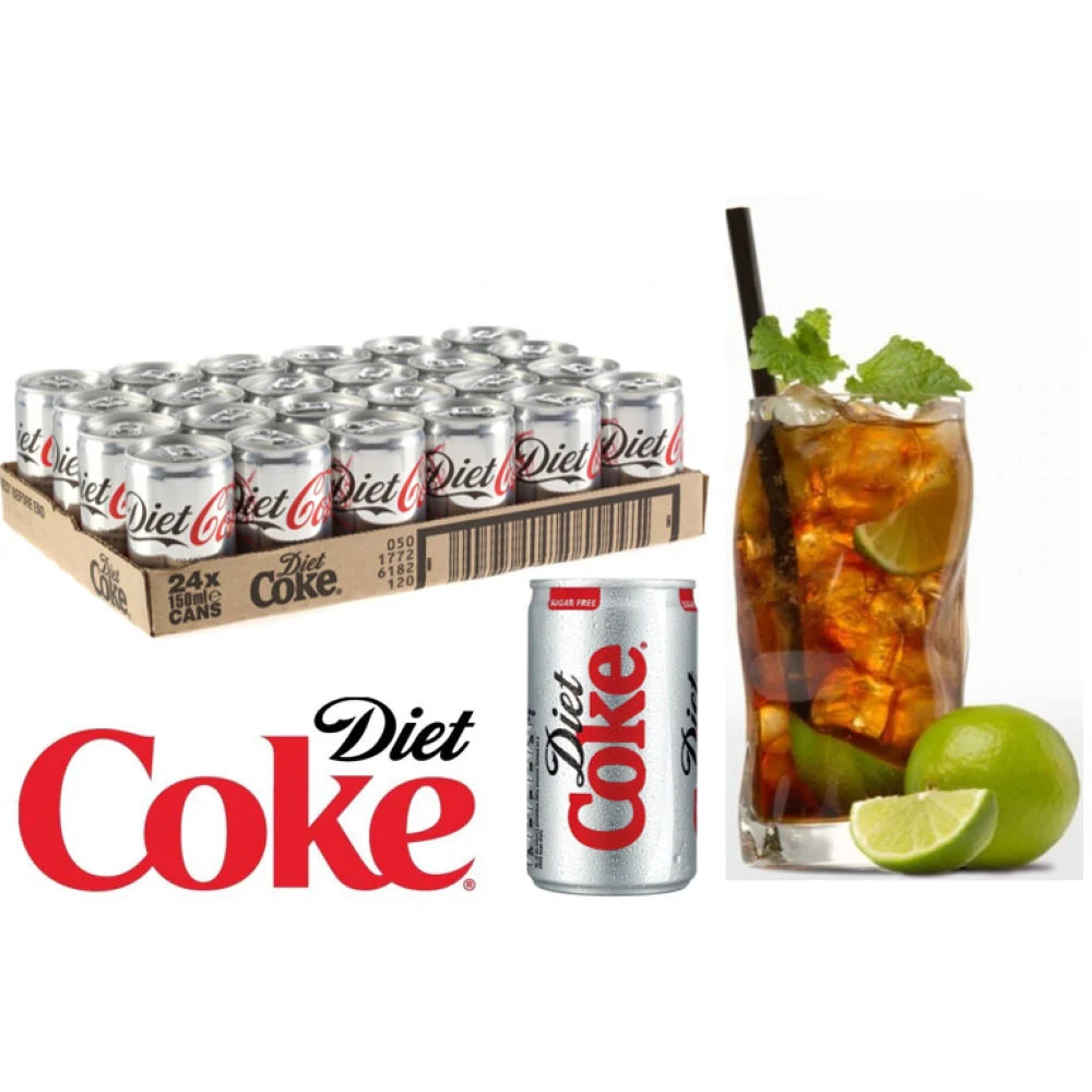 Coke Diet Travel Cans 24 x 150ml