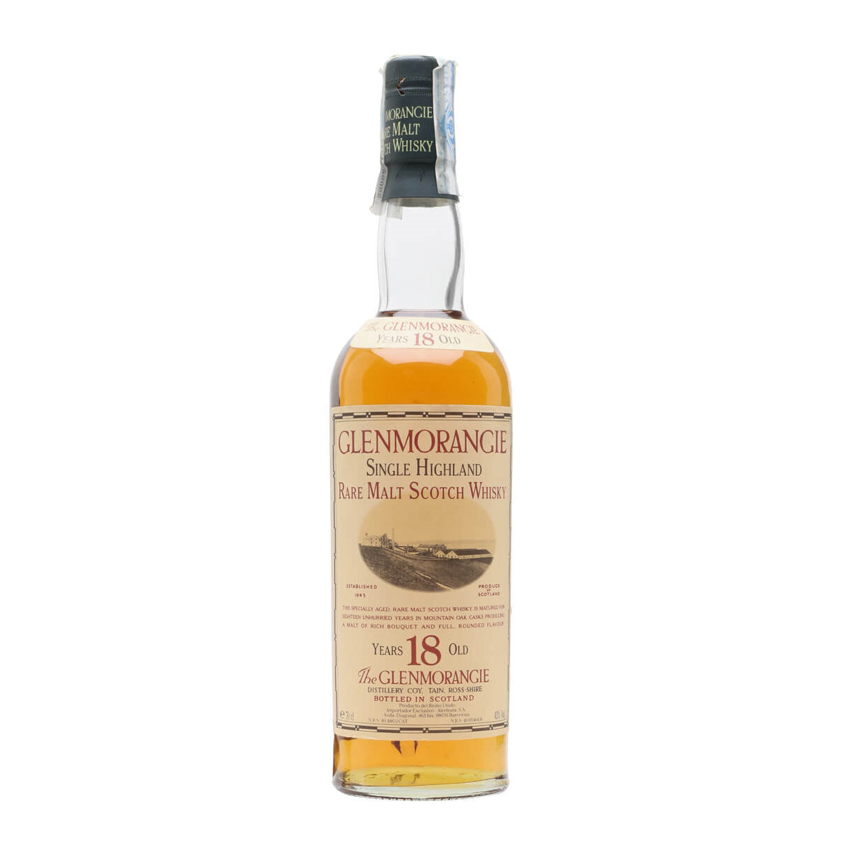 Glenmorangie 18 Whisky 70cl Old Tube Presentation