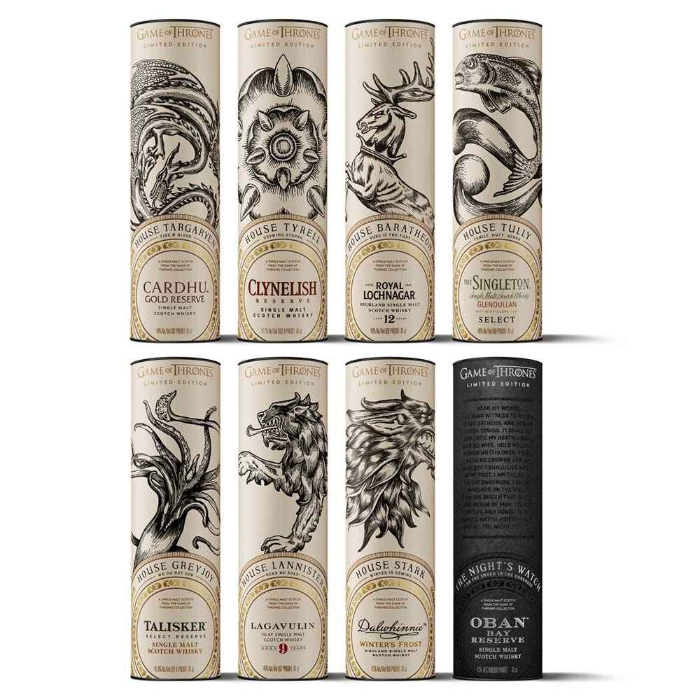 The Game of Thrones Single Malt Whisky Collection 8x 70cl