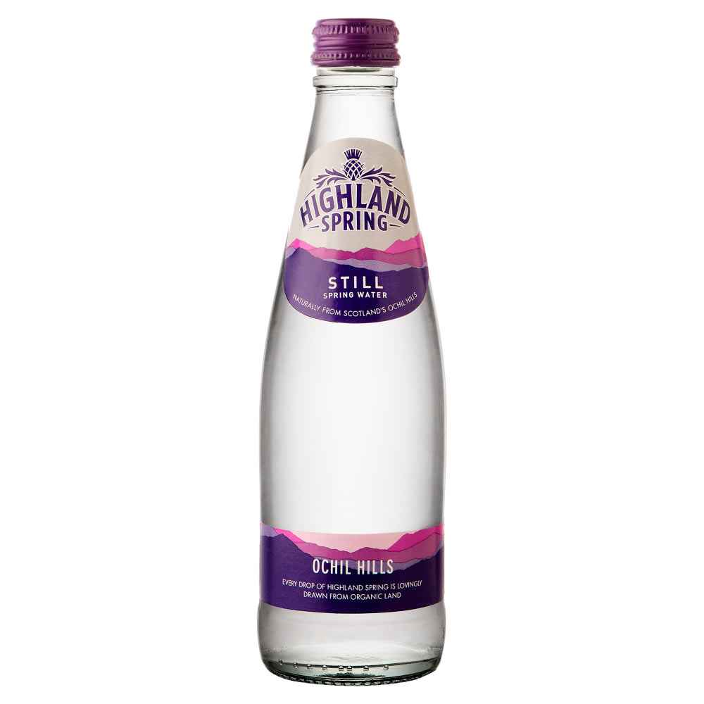 Highland Spring Still Water 24x 330ml Glass Bottles