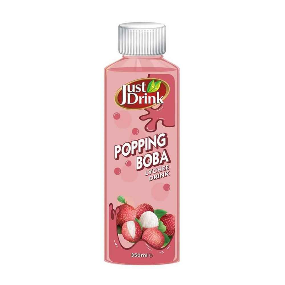 Just Drink Popping Boba Lychee 12x 350ml