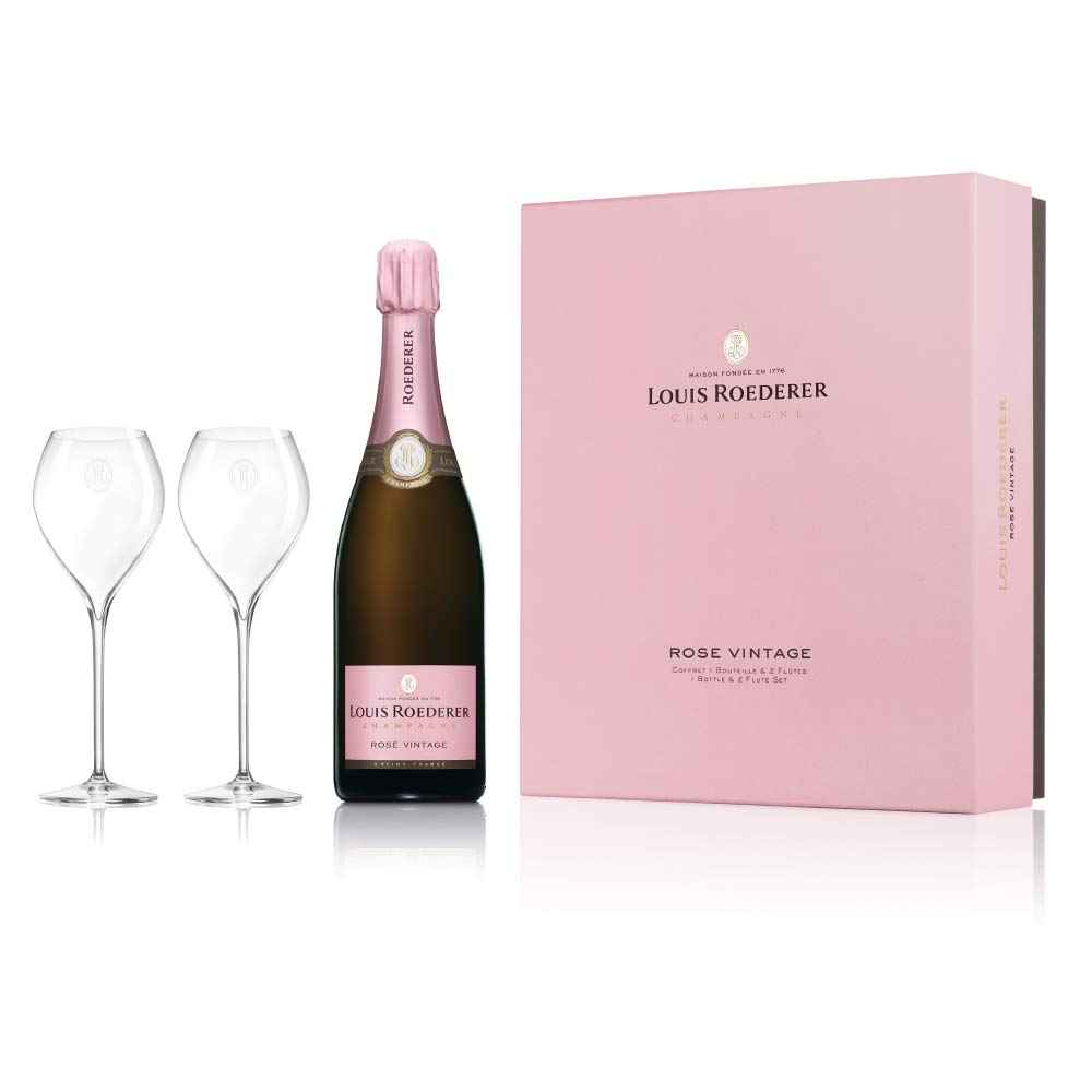 Louis Roederer Vintage Rose Champagne 75cl Gift Set
