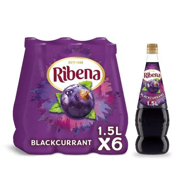 Ribena Blackcurrant Cordial pet 6 x 1.5ltr