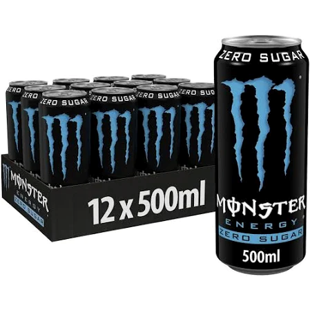 Monster Energy Absolute Zero Sugar Blue 12 x 500ml