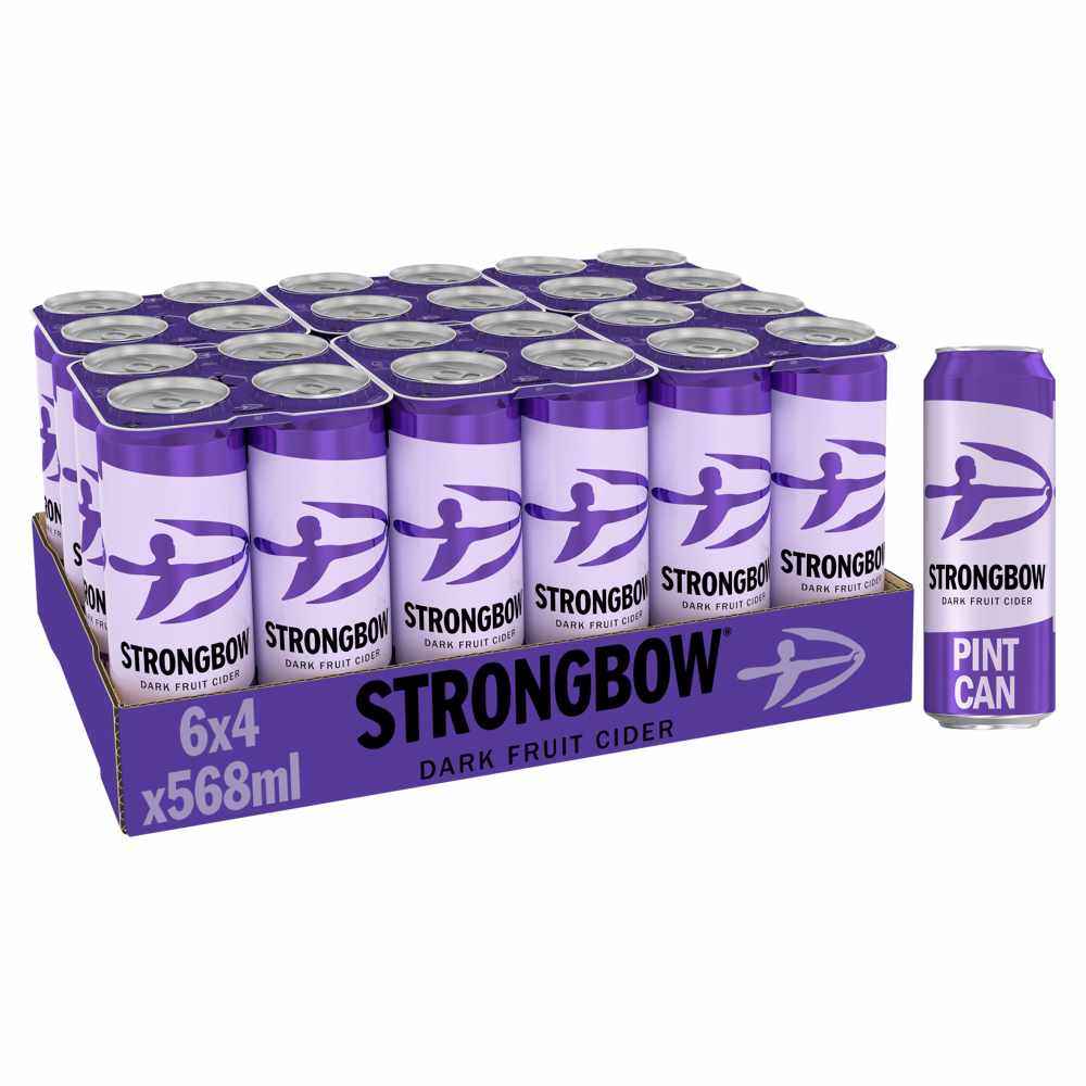 Strongbow Dark Fruit Cider 24x 568ml Pint Cans
