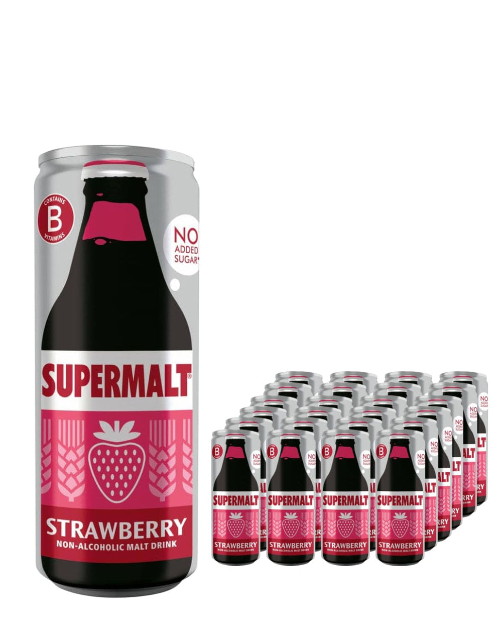Supermalt Strawberry 24x 330ml Cans