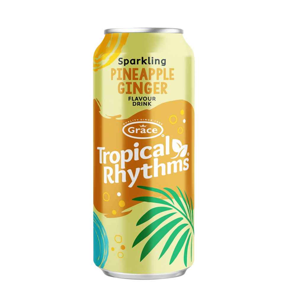 Tropical Rhythms Pineapple & Ginger Sparkling Drink 12x 330ml