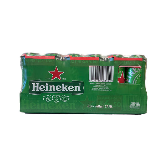 Heineken Pint Cans 24 x 568ml PMP 5.0%