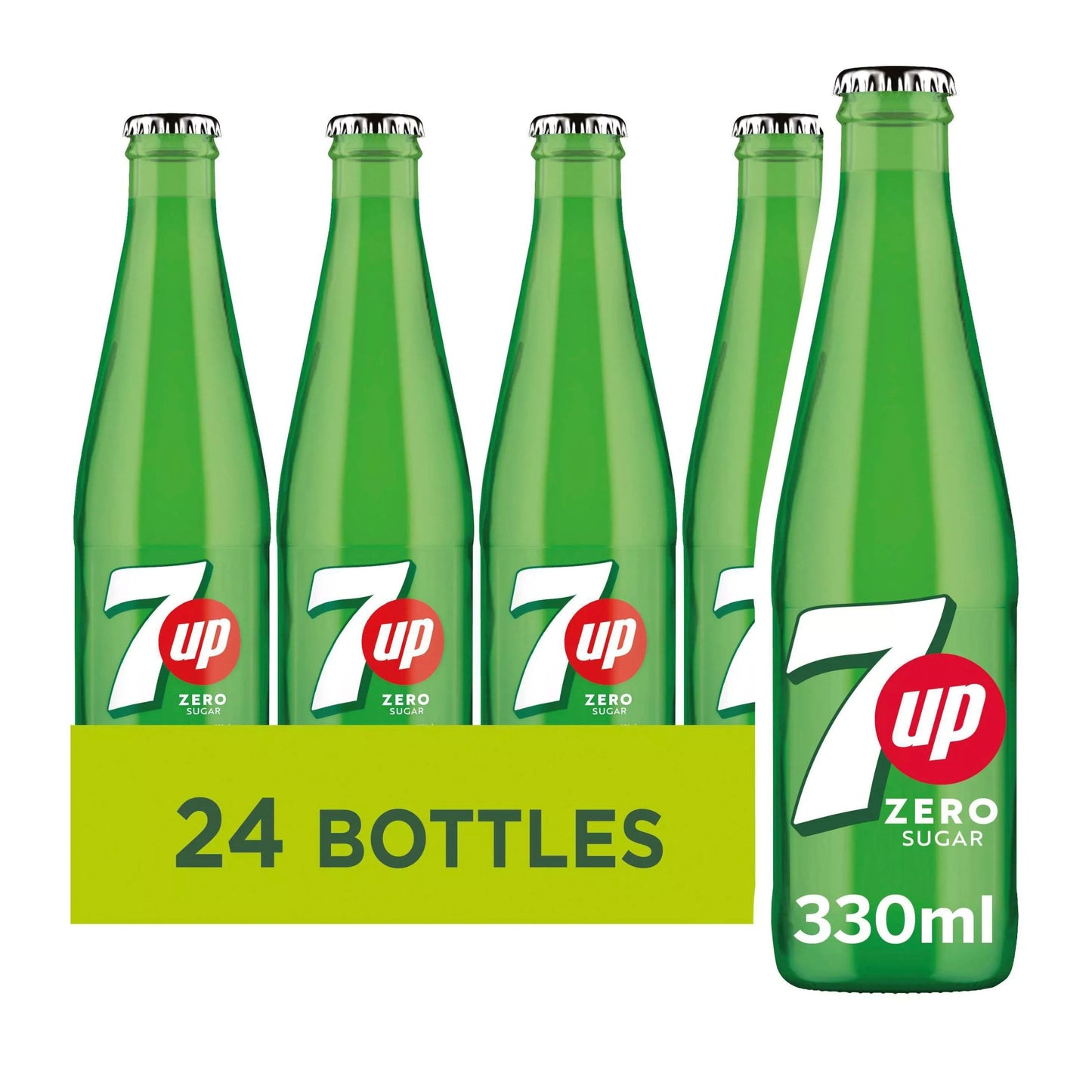 7up Free (Zero) Glass 24 x 330ml Nrb
