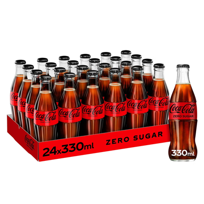 Coca Cola Zero Icon Glass Bottle 24 x 330ml NRB