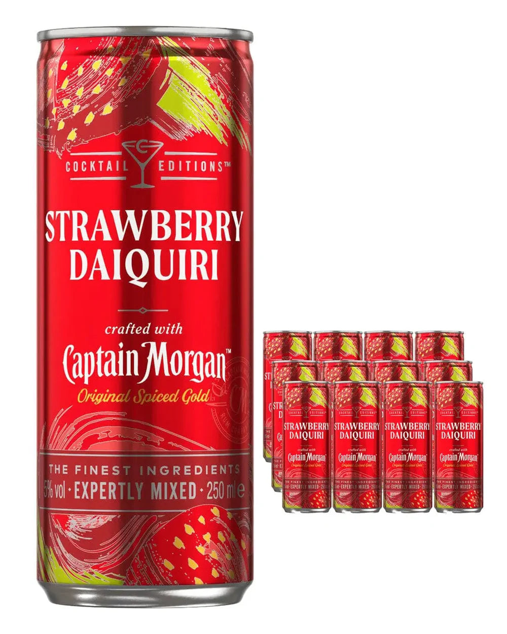 Captain Morgan Spiced Strawberry Daiquiri Cans Cans 12 x 250ml