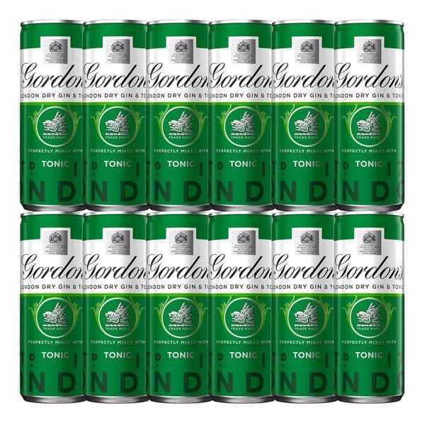 Gordons Gin Tonic Cans 12 x 250ml