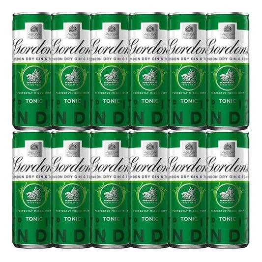 Gordons Gin Tonic Cans 12 x 250ml