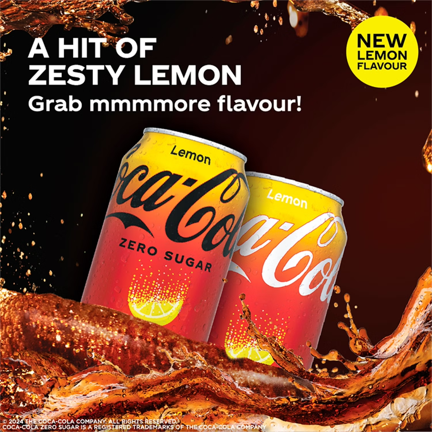 Coca Cola Lemon Cans 24 x 330ml