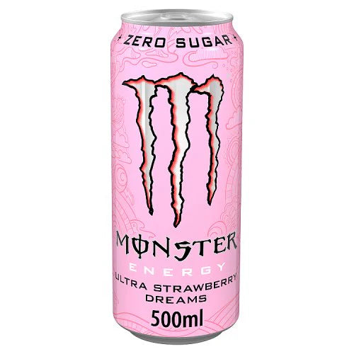 Monster Energy Drink Ultra Strawberry Dreams Zero Sugar 12 x 500ml