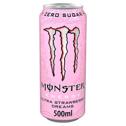 Monster Energy Drink Ultra Strawberry Dreams Zero Sugar 12 x 500ml