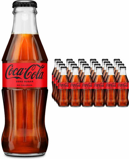 Coke Zero Glass Bottles 24 x 200ml NRB