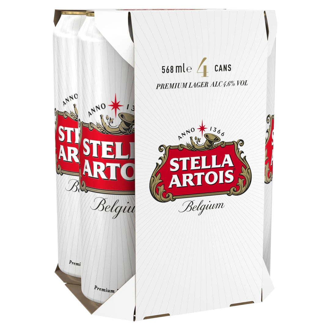 Stella Pint Cans 24 x 568ml - Plain 4.6%
