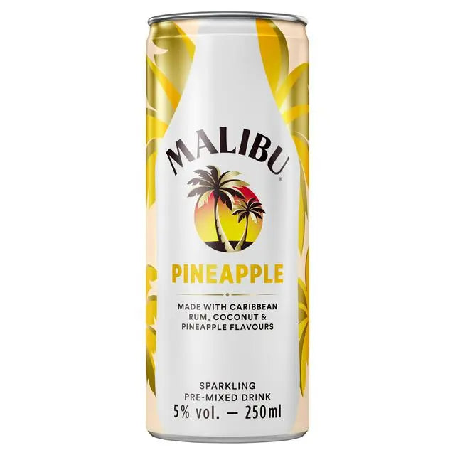 Malibu & Pineapple Cans 12 x 250ml