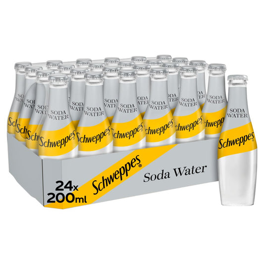 Schweppes Soda Water 24 x 200ml NRB