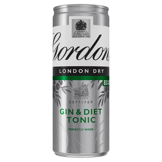 Gordons Gin Slim Tonic Cans 12 x 250ml