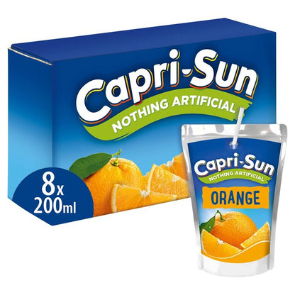 Capri Sun Orange Pouch 4 Packs - 8 x 200ml