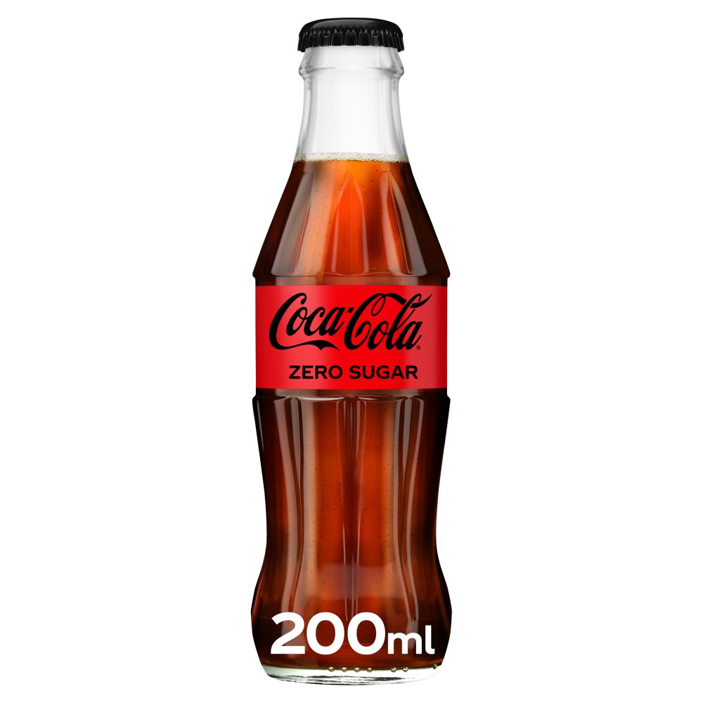 Coke Zero Glass Bottles 24 x 200ml NRB