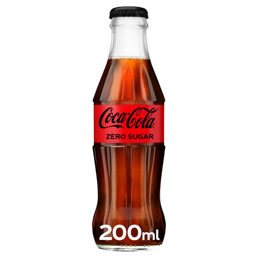 Coke Zero Glass Bottles 24 x 200ml NRB