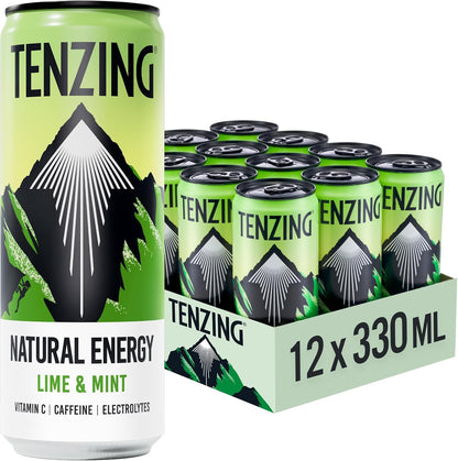 Tenzing Lime & Mint Energy Drink 12x 330ml