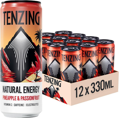 Tenzing Pineapple & Passionfruit Energy Drink 12x 330ml